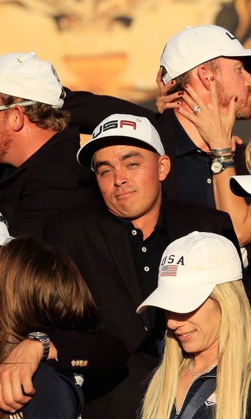 Rickie Fowler is the ultimate extra wheel in Ryder Cup celebration photo